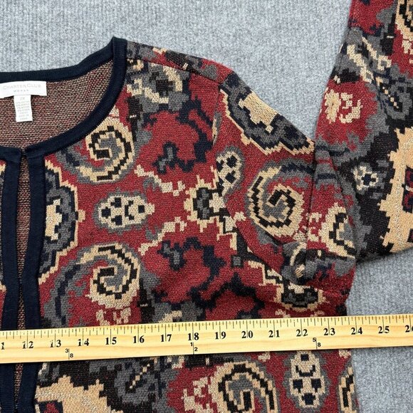 Charter Club Longline Cardigan Jacket Medallion Print Boho Aztec Western Size 2X - Picture 8 of 10